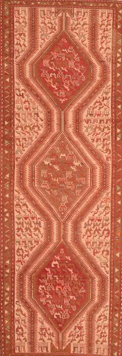 Kilim Red Runner Hand Knotted 36 X 100  Area Rug 100-76492 Image 0