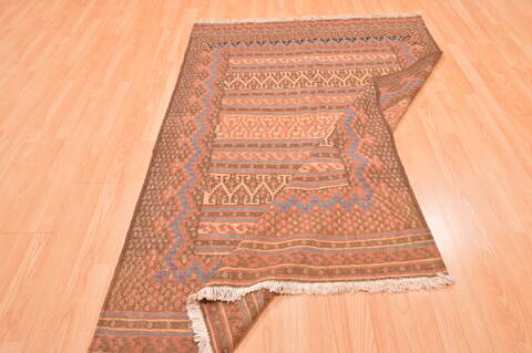 Kilim Beige Hand Knotted 49 X 70  Area Rug 100-76493 Image 1