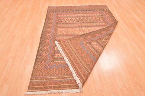 Kilim Beige Hand Knotted 49 X 70  Area Rug 100-76493 Image 2