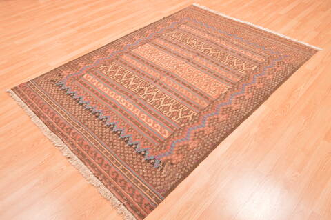 Kilim Beige Hand Knotted 49 X 70  Area Rug 100-76493 Image 4