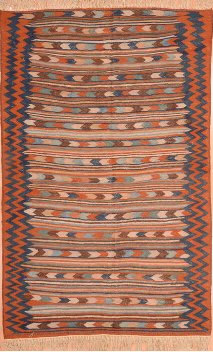 Kilim Beige Hand Knotted 410 X 79  Area Rug 100-76495 Image 0