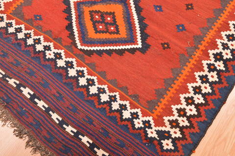 Kilim Brown Runner Hand Knotted 43 X 96  Area Rug 100-76498 Image 2