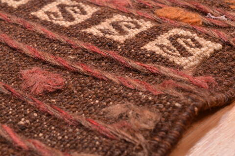Kilim Brown Square Flat Woven 39 X 41  Area Rug 100-76504 Image 6