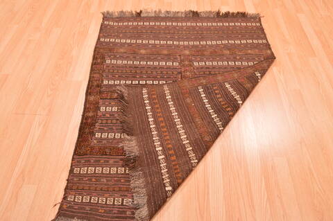Kilim Brown Square Flat Woven 39 X 41  Area Rug 100-76504 Image 7