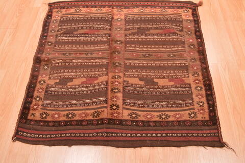 Kilim Brown Square Hand Knotted 311 X 311  Area Rug 100-76505 Image 2
