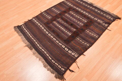 Kilim Brown Flat Woven 36 X 48  Area Rug 100-76506 Image 3