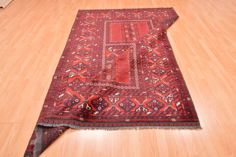 Khan Mohammadi Red Hand Knotted 56 X 810  Area Rug 100-76514 Image 12