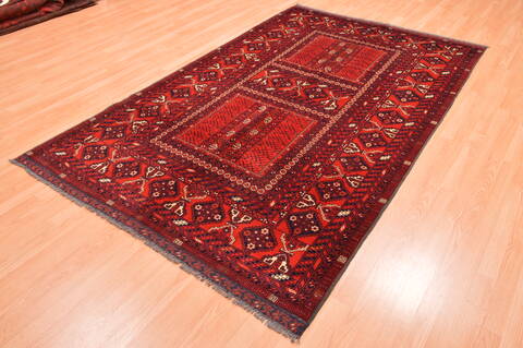 Khan Mohammadi Red Hand Knotted 56 X 810  Area Rug 100-76514 Image 2