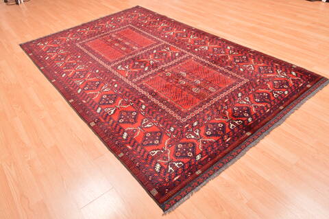 Khan Mohammadi Red Hand Knotted 56 X 810  Area Rug 100-76514 Image 4