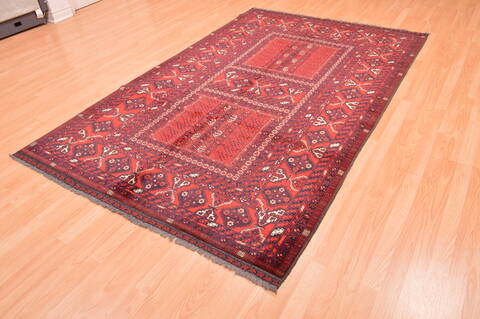 Khan Mohammadi Red Hand Knotted 56 X 810  Area Rug 100-76514 Image 5