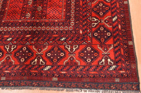 Khan Mohammadi Red Hand Knotted 56 X 810  Area Rug 100-76514 Image 9