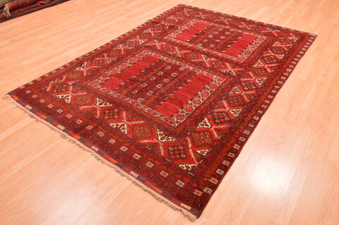 Khan Mohammadi Red Hand Knotted 58 X 82  Area Rug 100-76516 Image 12