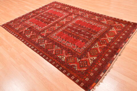 Khan Mohammadi Red Hand Knotted 58 X 82  Area Rug 100-76516 Image 13