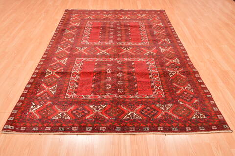Khan Mohammadi Red Hand Knotted 58 X 82  Area Rug 100-76516 Image 2