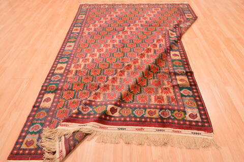 Khan Mohammadi Multicolor Hand Knotted 60 X 811  Area Rug 100-76517 Image 7