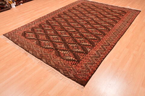 Khan Mohammadi Brown Hand Knotted 67 X 95  Area Rug 100-76519 Image 14