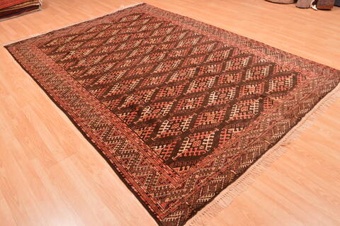 Khan Mohammadi Brown Hand Knotted 67 X 95  Area Rug 100-76519 Image 15