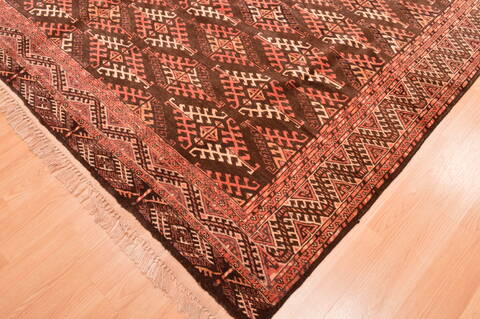 Khan Mohammadi Brown Hand Knotted 67 X 95  Area Rug 100-76519 Image 4