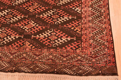 Khan Mohammadi Brown Hand Knotted 67 X 95  Area Rug 100-76519 Image 6
