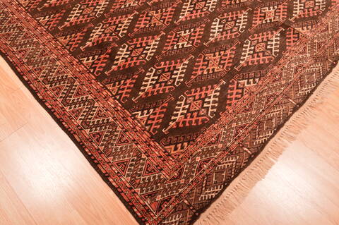 Khan Mohammadi Brown Hand Knotted 67 X 95  Area Rug 100-76519 Image 7