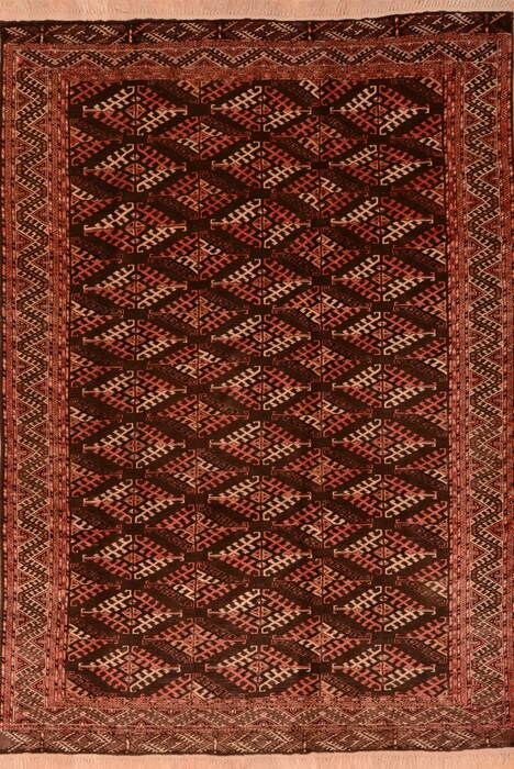 Khan Mohammadi Brown Hand Knotted 67 X 95  Area Rug 100-76519 Image 0