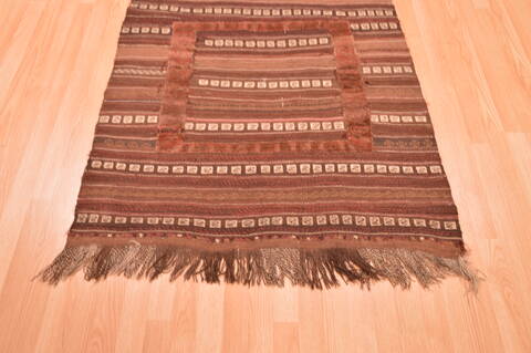Kilim Brown Square Hand Knotted 37 X 40  Area Rug 100-76531 Image 1