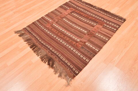 Kilim Brown Square Hand Knotted 37 X 40  Area Rug 100-76531 Image 2