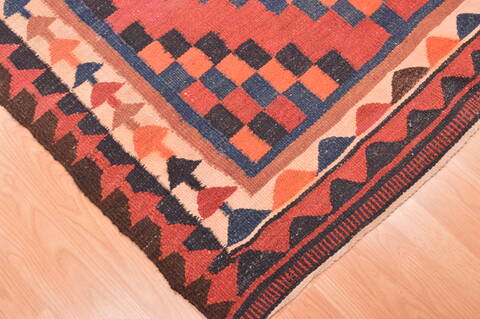 Kilim Red Runner Hand Knotted 49 X 106  Area Rug 100-76533 Image 3