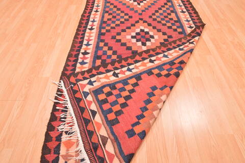Kilim Red Runner Hand Knotted 49 X 106  Area Rug 100-76533 Image 7