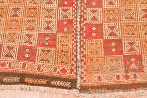Kilim Orange Hand Knotted 51 X 83  Area Rug 100-76545 Image 5