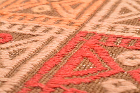 Kilim Orange Hand Knotted 51 X 83  Area Rug 100-76545 Image 7