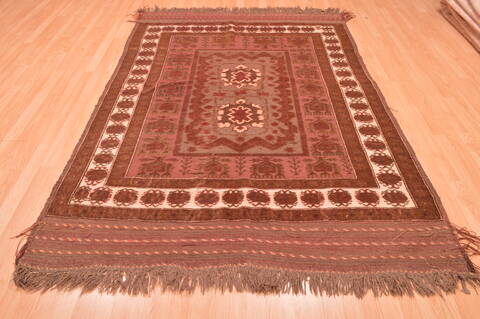 Kilim Brown Hand Knotted 54 X 710  Area Rug 100-76555 Image 9