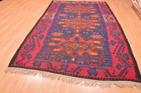Kilim Red Hand Knotted 63 X 98  Area Rug 100-76558 Image 1