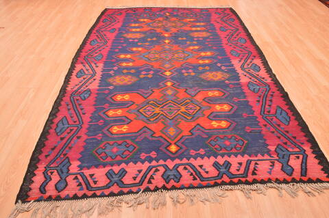 Kilim Red Hand Knotted 63 X 98  Area Rug 100-76558 Image 2