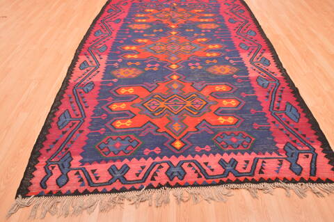 Kilim Red Hand Knotted 63 X 98  Area Rug 100-76558 Image 3