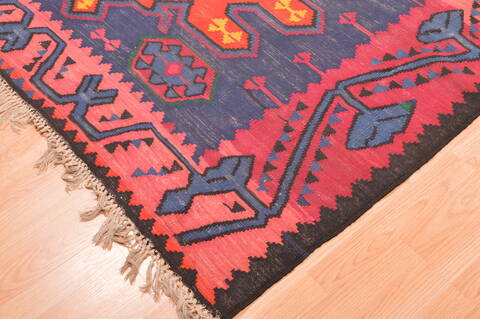 Kilim Red Hand Knotted 63 X 98  Area Rug 100-76558 Image 7