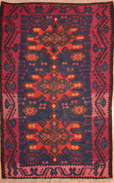 Kilim Red Hand Knotted 63 X 98  Area Rug 100-76558 Image 0