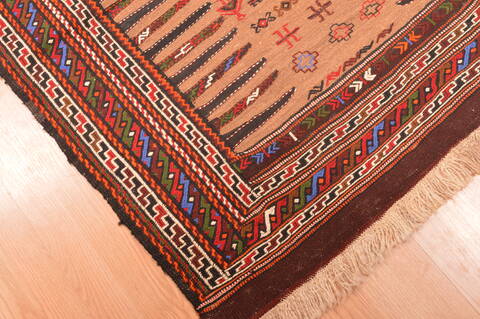 Kilim Red Square Hand Knotted 33 X 33  Area Rug 100-76564 Image 5