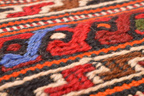 Kilim Red Square Hand Knotted 33 X 33  Area Rug 100-76564 Image 7