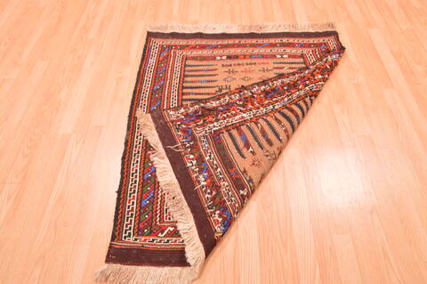 Kilim Red Square Hand Knotted 33 X 33  Area Rug 100-76564 Image 8
