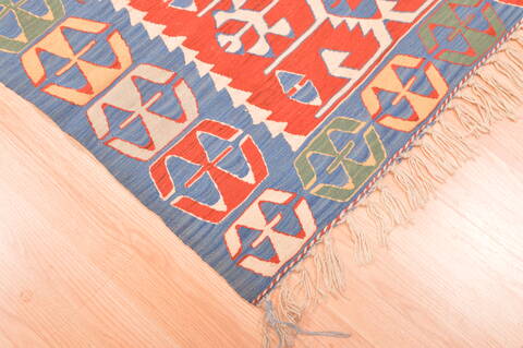 Kilim Blue Hand Knotted 37 X 53  Area Rug 100-76566 Image 7