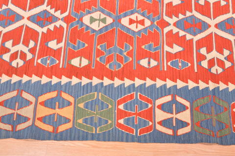 Kilim Blue Hand Knotted 37 X 53  Area Rug 100-76566 Image 9