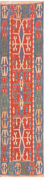 Kilim Blue Hand Knotted 3'7" X 5'3"  Area Rug 100-76566