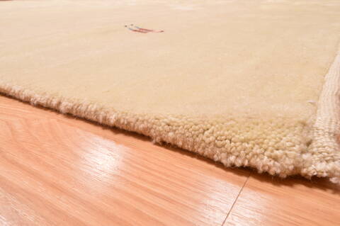 Gabbeh Green Hand Knotted 100 X 134  Area Rug 100-81702 Image 12