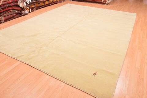 Gabbeh Green Hand Knotted 100 X 134  Area Rug 100-81702 Image 1