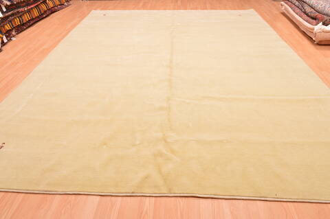 Gabbeh Green Hand Knotted 100 X 134  Area Rug 100-81702 Image 2