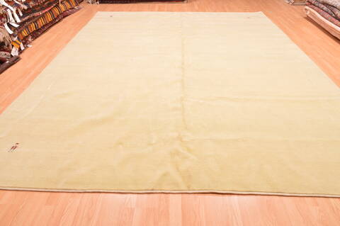 Gabbeh Green Hand Knotted 100 X 134  Area Rug 100-81702 Image 3