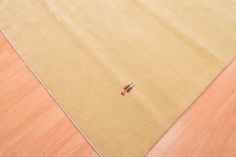 Gabbeh Green Hand Knotted 100 X 134  Area Rug 100-81702 Image 5