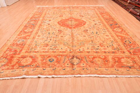 Pishavar Beige Hand Knotted 910 X 124  Area Rug 100-87883 Image 17