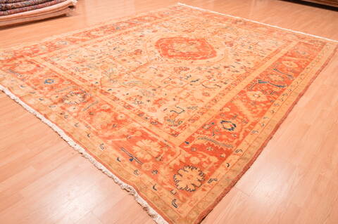 Pishavar Beige Hand Knotted 910 X 124  Area Rug 100-87883 Image 19